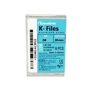 Kerr (SybronEndo) K-Files, Stainless Steel, Size #08, 30mm, Gray, 6/Pack, 14129 thumbnail 16