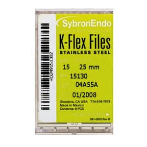 Kerr K-Flex Stainless Steel Hand Files, 25 mm, #15, White, 6/Pk, 15130 thumbnail 17