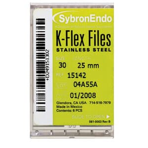 Kerr K-Flex Stainless Steel Hand Files, 25 mm, #30, Blue, 6/Pk, 15142 thumbnail 16