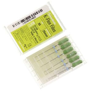 Kerr K-Flex Endodontic Files, Stainless Steel, Size #35, 25mm, Green, 6/Pack, 15146 thumbnail 12