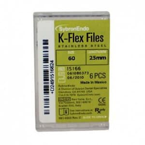 Kerr K-Flex Endodontic Files, #60 (Blue), 25 mm, Stainless Steel, 6/Pack, 15166 thumbnail 13