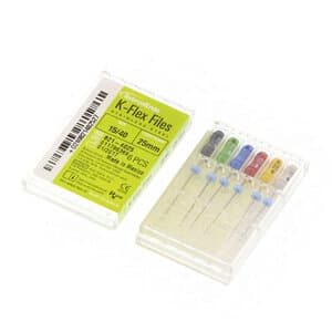 Kerr K-Flex Stainless Steel Hand Files, 25mm, #15-40 Assorted, Color-Coded Plastic Handle, 6/Pk, 821-4025 thumbnail 12
