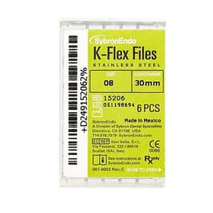 Kerr K-Flex Files, Stainless Steel, 30 mm, #08, Gray, 6/Pk, 15206 thumbnail 17
