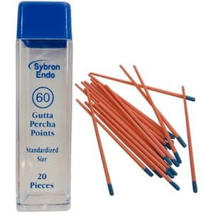 Kerr Standardized Gutta Percha Points, #60, Blue, 6 Vials of 20 (120 Points), 14391 thumbnail 3