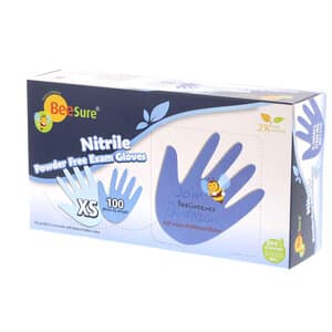 BeeSure Nitrile Exam Gloves, Powder-Free, Non-Sterile, Extra Small, Blue, 100/Box, BE1115 thumbnail 12