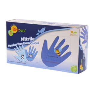 BeeSure Nitrile Exam Gloves, Powder-Free, Non-Sterile, Small, Blue, 100/Box, BE1116 thumbnail 10