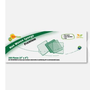BeeSure Non-Woven Sponge, 4" x 4", 4-Ply Rayon/Polyester, Non-Sterile, Standard 30g/m², 2000/Pk, BE1344 thumbnail 4