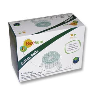 BeeSure Cotton Rolls #2 Medium, 1-1/2" x 3/8", Non-Sterile, 100% Cotton, 2000/Box, BE1820 thumbnail 9