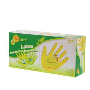 Beesure Latex Exam Gloves, Powder-Free, Non-Sterile, Extra Small, White, 100/Box, BE2815 thumbnail 13
