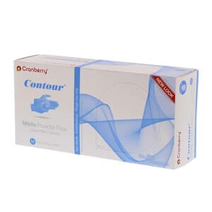 Cranberry Contour Powder-Free Nitrile Exam Gloves, Latex-Free, Blue, Medium, 100/Box, CR3117 thumbnail 11