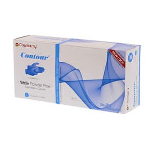 Cranberry Contour Powder-Free Nitrile Exam Gloves, Latex-Free, Blue, Large, 100/Box, CR3118 thumbnail 12