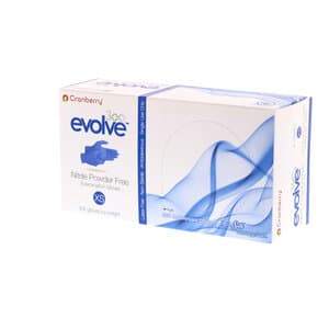 Cranberry Evolve300 Powder-Free Nitrile Examination Gloves, Extra Small, Royal Blue, 300/Box, CR3305 thumbnail 16