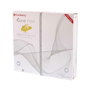 Cranberry Curve Fitted Nitrile Exam Gloves, Powder Free, Non-Sterile, White, Size 7.5, 100/Box, CR3427 thumbnail 11