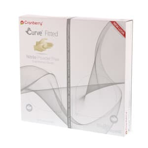 Cranberry Curve Fitted Nitrile Exam Gloves, Powder Free, Non-Sterile, White, Size 8, 100/Box, CR3428 thumbnail 11