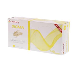 Cranberry Sigma Powder-Free Latex Exam Gloves, Large, Natural, 100/Box, CR5818 thumbnail 12