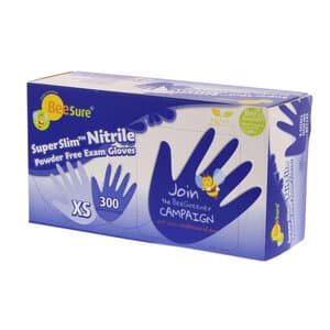 BeeSure SuperSlim Nitrile Examination Gloves, Powder-Free, Extra Small, Cobalt Blue, 300/Box, BE1145 thumbnail 14