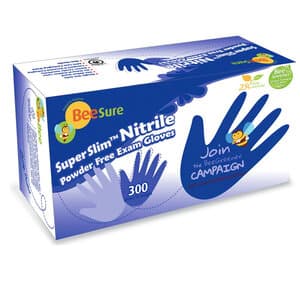 BeeSure SuperSlim Nitrile Examination Gloves, Powder-Free, Large, Cobalt Blue, 300/Box, BE1148 thumbnail 12