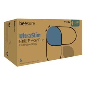 BeeSure UltraSlim Nitrile Exam Gloves, Powder Free, Non-Sterile, Small, Blue, 350/Box, BE1156 thumbnail 13