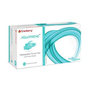 AquaPrene Chloroprene Powder-Free Exam Gloves, Small, Aqua Blue, 200/Box, CR3026 thumbnail 8