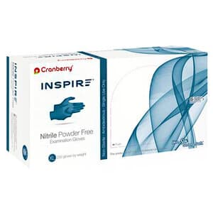 Cranberry Inspire Nitrile Exam Gloves, Powder Free, Non-Sterile, X-Large, Aegean Blue, 250/Box, CR3389 thumbnail 5