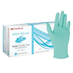 Cranberry Aqua Source Nitrile Powder-Free Exam Gloves, X-Large, Aqua, 200/Box, CR3449 thumbnail 13