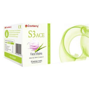 Cranberry S3 ACE ASTM Level 3 Earloop Face Mask, White, 50/Box, S3080W thumbnail 8