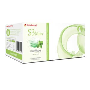 Cranberry S3 Mint Earloop Face Mask, ASTM Level 3, Green, One Size Fits Most, 50/Box, S3090G thumbnail 8