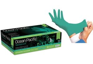 Ocean Pacific® NeoNatural™ Polychloroprene Exam Gloves, Powder Free, Latex Free, Non-Sterile, Chemo Rated, Large, Emerald Green, 100/Box, 1228-D thumbnail 10