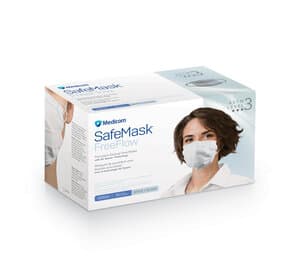 SafeMask FreeFlow Procedure Earloop Face Mask, ASTM Level 3, White, 50/Box, 200514 thumbnail 20