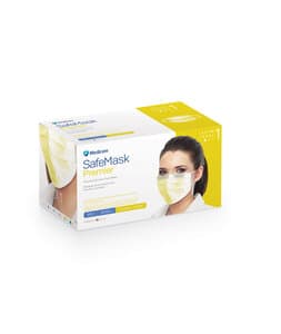 SafeMask® Premier™ Procedure Face Mask, ASTM Level 1, Ear Loop, Yellow, 50/Box thumbnail 16