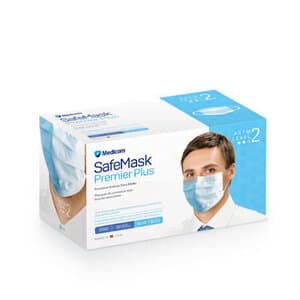 SafeMask Premier Plus Procedure Earloop Face Mask, ASTM Level 2, Blue, 50/Box, 2040 thumbnail 14