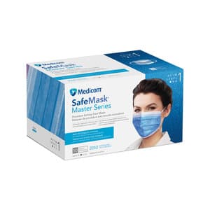 SafeMask Master Series Procedure Earloop Face Mask, ASTM Level 1, Augusta Sky (Royal Blue), 50/Box, 2050 thumbnail 17