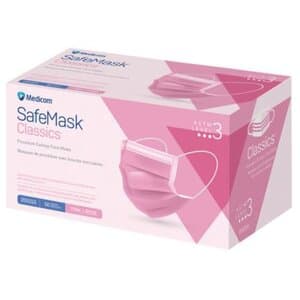 SafeMask® Classics™ Procedure Earloop Face Mask, ASTM Level 3, Pink, 50/Box, 205316 thumbnail 19