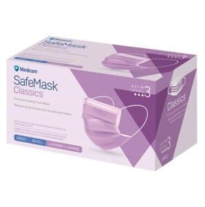 SafeMask® Classics™ Procedure Face Mask ASTM Level 3, Violet, Ear Loop, Box of 50 thumbnail 2
