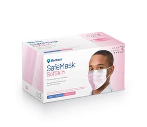 SafeMask SofSkin Procedure Earloop Masks, ASTM Level 3, Pink, 50/Box, 2088 thumbnail 16