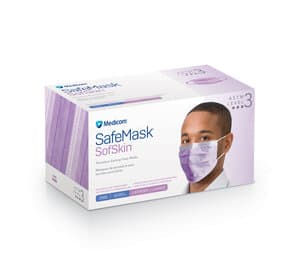 SafeMask SofSkin Procedure Earloop Face Masks, ASTM Level 3, Lavender, 50/Box, 2089 thumbnail 19