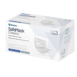SafeMask® Classics™ Procedure Earloop Face Mask, ASTM Level 3, White, 50/Box, 205314 thumbnail 11