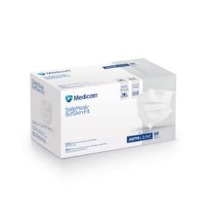 SafeMask SofSkin Fit Procedure Earloop Face Mask with Chin Fit, ASTM Level 3, White, 50/Box, 219914 thumbnail 7