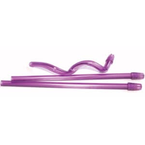 SafeBasics Saliva Ejectors, Clear Red, Strawberry Scented, 100/Pk - SAFEBASICS SALIVA EJECTORS STRAWBERRY PK100 - Image 1