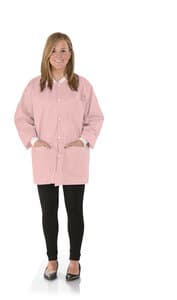 SafeWear Hipster Jacket, Medium, Pretty Pink, 45 g/m2 SMS, AAMI Level 2, 12/Pk, 8102-B thumbnail 14