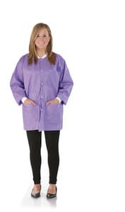 SafeWear Hipster Jacket, Small, Plum Purple, 45 g/m2 SMS, AAMI Level 2, 12/Pk, 8103-A thumbnail 13