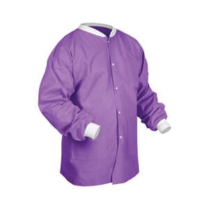 SafeWear™ Hipster Jacket, Plum Purple, X-Small, Latex-Free, Fluid Resistant, AAMI Level 2, 12/Pk, 8103-XS thumbnail 5