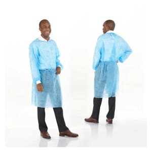 Medicom SafeWear Form-Fit Isolation Gown, Bright Blue, X-Large, Knit Cuffs, Latex-Free, 12/Pkg, 8114-D thumbnail 10
