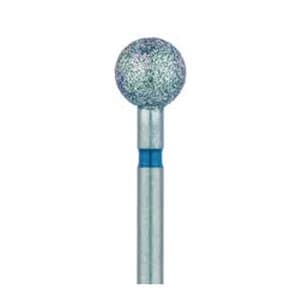 Meisinger 801-050 Medium Grit Round Diamond Bur, HP Shank, 5.0 mm, Blue, Multi-Use, 2/Pack thumbnail 4