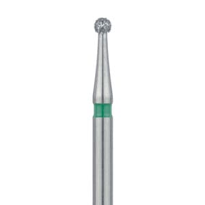 Meisinger 801G-014 FG Surgical Diamond Bur, Round, Coarse (Green), 1.4 mm, X-Long Shank, 5/Pack thumbnail 5