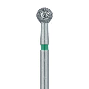 Meisinger Multi-Use Diamond Bur, Friction Grip, Round, 801G, 2.9 mm, Coarse, Green, 5/Pk, 801G-029-FG thumbnail 7