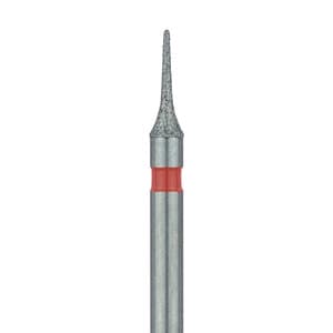 Meisinger Multi-Use Diamond Bur, Friction Grip, Interproximal, Mosquito Shape, 820F, 1.6 mm Head, Fine Grit, Red Ring, 5/Pk, 820F-016-FG thumbnail 7