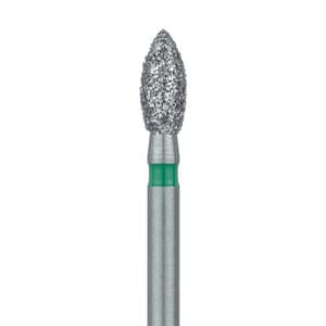 Meisinger Multi-Use Diamond Bur, FG, Pointed Football, #830G-023, 2.3 mm Head, Coarse, Green, 5/Pk, 830G-023-FG thumbnail 6