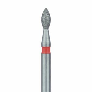 Meisinger Multi-Use Diamond Bur, FG, Pointed Football, #831F, 1.6 mm, Fine, Red, 5/Pk, 831F-016-FG thumbnail 7