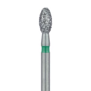 Meisinger Multi-Use Diamond Bur, FG, Football/Egg, #833G-023, 2.3 mm Head, 4.2 mm Working Length, Coarse, Green, 5/Pk, 833G-023-FG thumbnail 11